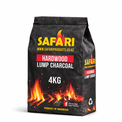 Safari Hardwood Lump Charcoal 4kg - Side view 2