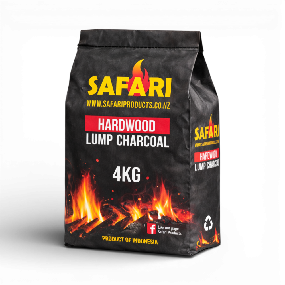 Safari Hardwood Lump Charcoal 4kg (Pallet of 84 bags)