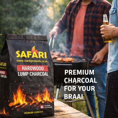 Safari Hardwood Lump Charcoal 4kg (Pallet of 84 bags)