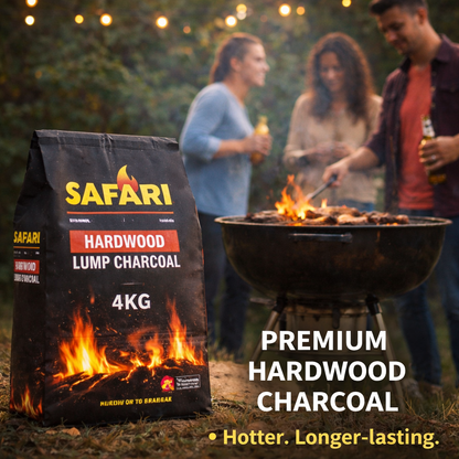 Safari Hardwood Lump Charcoal 4kg (Pallet of 84 bags)