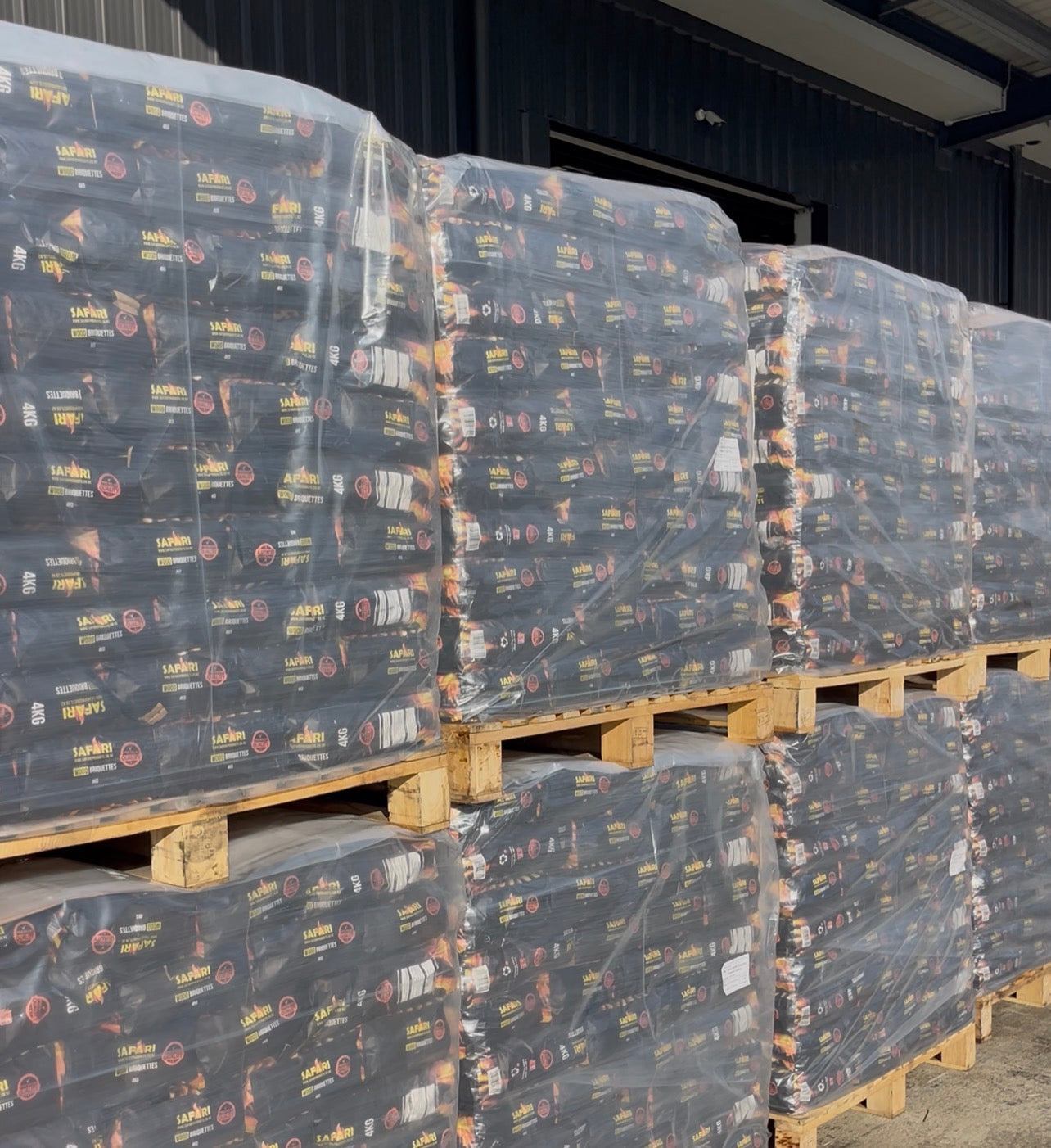 Safari Bundle offer with 28 wood briquettes and 48 lump charcoal bags for grilling and BBQ charcoal
