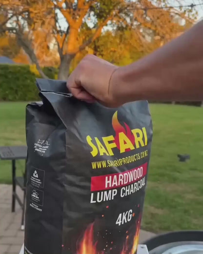 Safari Hardwood Lump Charcoal 4kg (Full pallet of 84 bags)