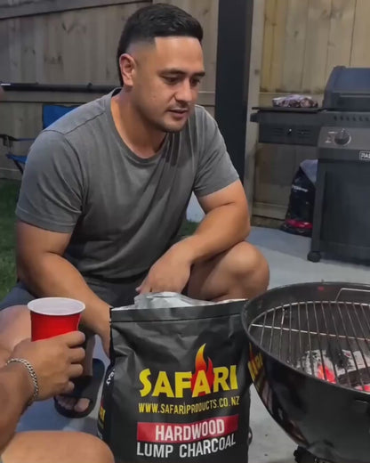 Safari Hardwood Lump Charcoal 4kg (Full pallet of 72 bags)